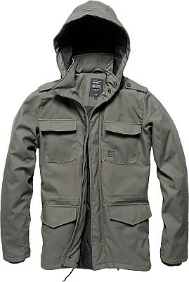 Vintage Industries Darren Parka, Textiljacke wasserdicht - Grau - L von Vintage Industries