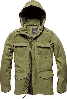 Vintage Industries Darren Parka, Textiljacke wasserdicht - Hell Oliv - M von Vintage Industries