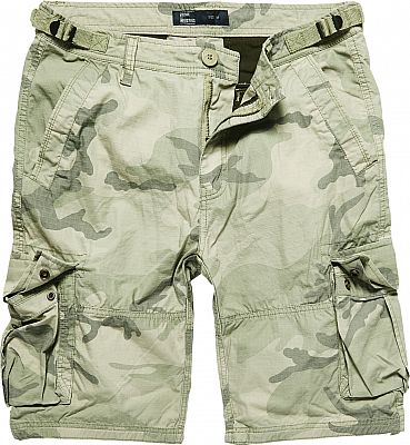 Vintage Industries Terrance Camo, Cargo-Shorts - Oliv/Beige/Hell Oliv - S von Vintage Industries