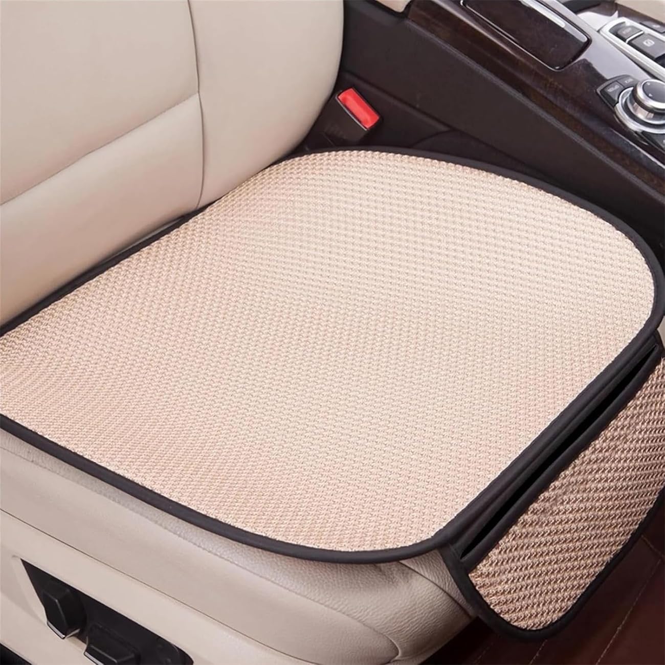 Vinxan Breathable & Anti-Slip Cotton Car Seat Covers,Ice Silk Non-slip Car Seat Pad for Summer Breathable and Refreshing,Ice Pack for Car Seat,Cooling Seat Covers for Cars (Beige, Front*2) von Vinxan