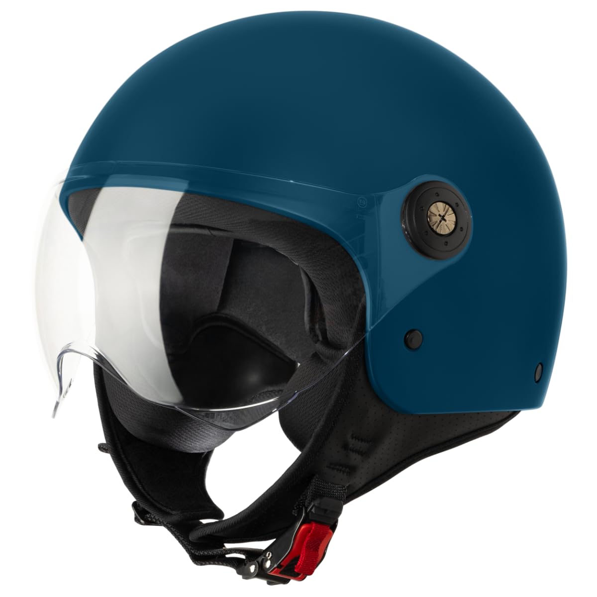 VINZ Duoro Roller Helm Jet Helm Mopedhelm Herren und Damen | in Gr. XS-XXL | Jethelm mit Visier | ECE 22.06 Zertifiziert | Motorradhelm | Erhältlich Blau von Vinz