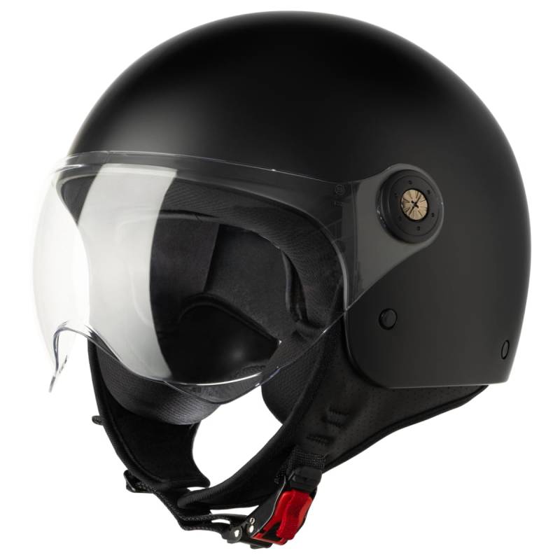 VINZ Duoro Roller Helm Jet Helm Mopedhelm Herren und Damen | in Gr. XS-XXL | Jethelm mit Visier | ECE 22.06 Zertifiziert | Motorradhelm | Erhältlich Schwarz Matt von Vinz