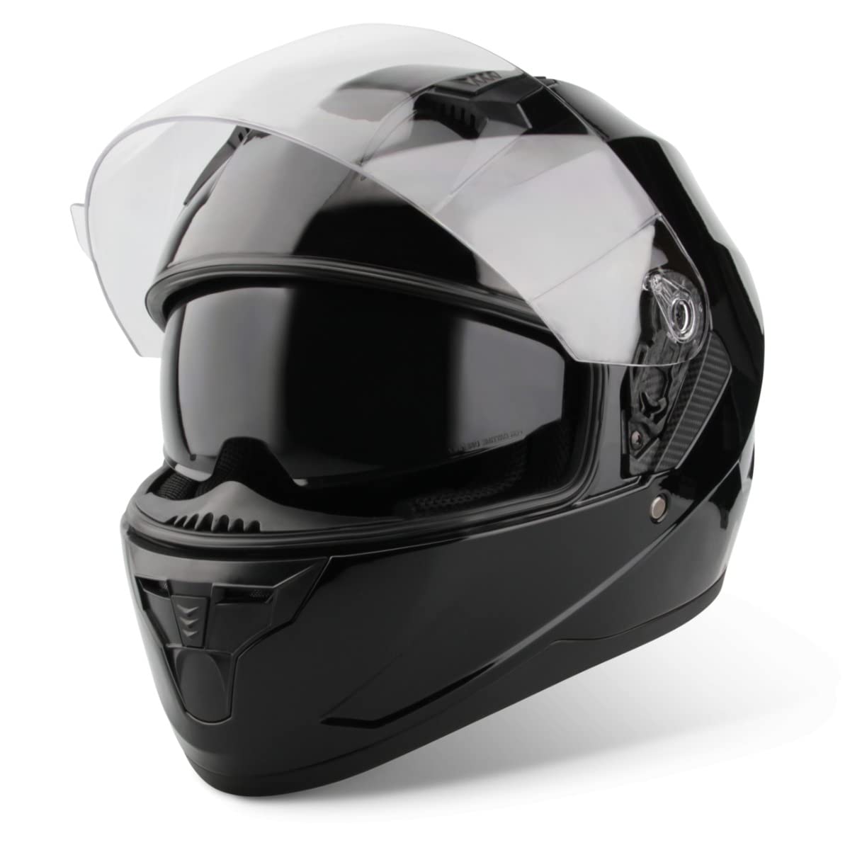 VINZ Kennet Integralhelm mit Sonnenblende | Motorrad Helm Vollvisierhelm Mopedhelm ECE 22.06 | Motorradhelm Full-Face Helme | für Damen & Herren | In Gr. XS-XXL - Schwarz von Vinz