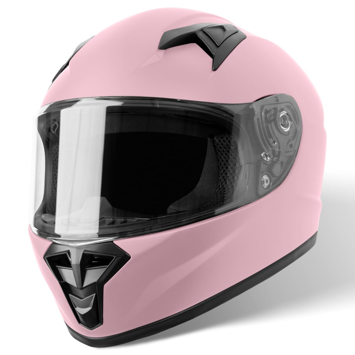 VINZ Parana Kinder Integralhelm / Roller Helm | Kinder Motorradhelm in Gr. YS-YXL | Integral Helm mit Visier für Motorrad | Erhältlich Matt Rosa von Vinz