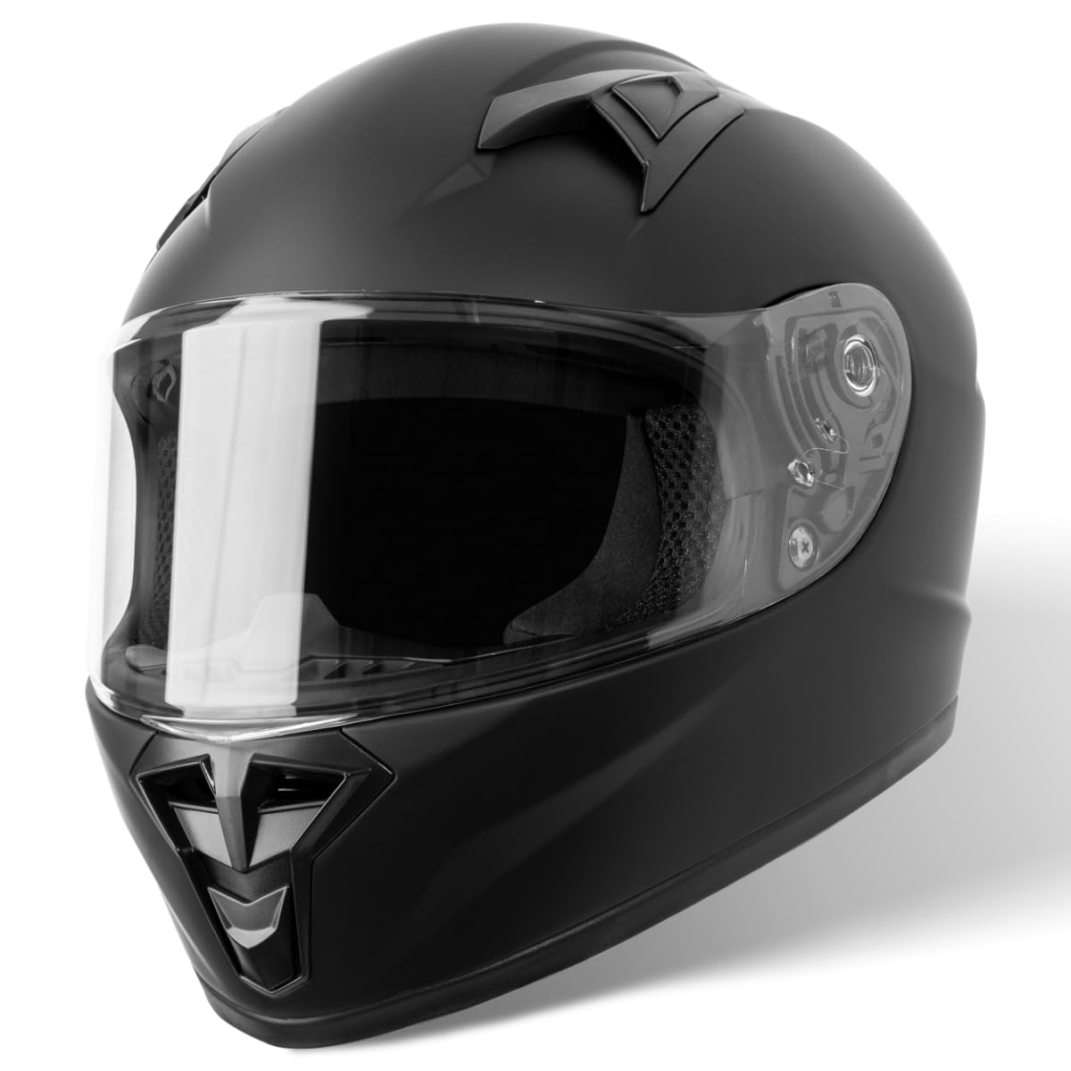 VINZ Parana Kinder Integralhelm / Roller Helm | Kinder Motorradhelm in Gr. YS-YXL | Integral Helm mit Visier für Motorrad | Erhältlich Matt Schwarz von Vinz