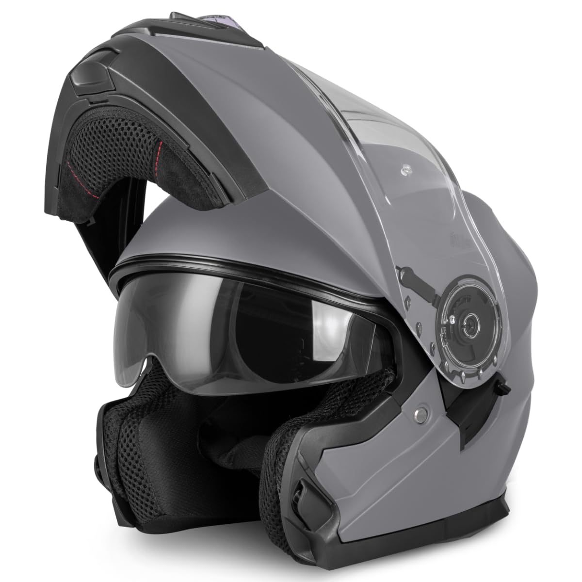 VINZ Santos Klapphelm mit Sonnenblende | ECE 22.06 & PINLOCK vorbereitet | Motorrad Helm Integralhelm | Motorradhelm Klappbar | In Gr. XS-XXL | Erhältlich Matt Titanium von Vinz