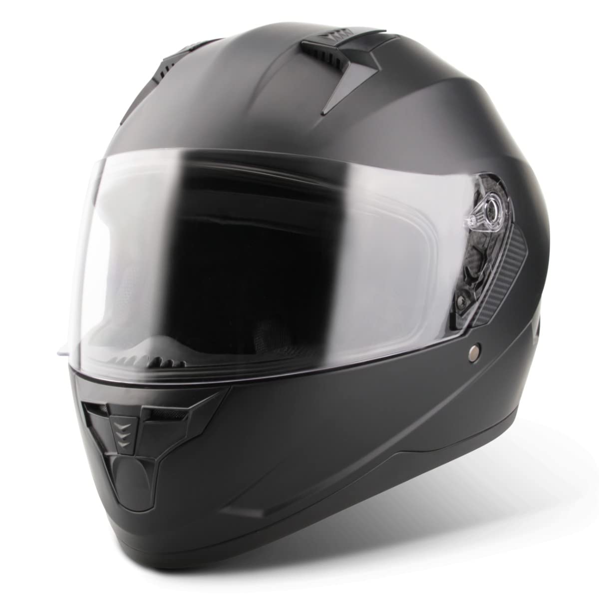 VINZ Vigo Integralhelm | Motorrad Helm Vollvisierhelm Mopedhelm ECE 22.06 | Motorradhelm Full-Face Helme | für Damen & Herren | In Gr. XS-XXL - Matt Schwarz von Vinz