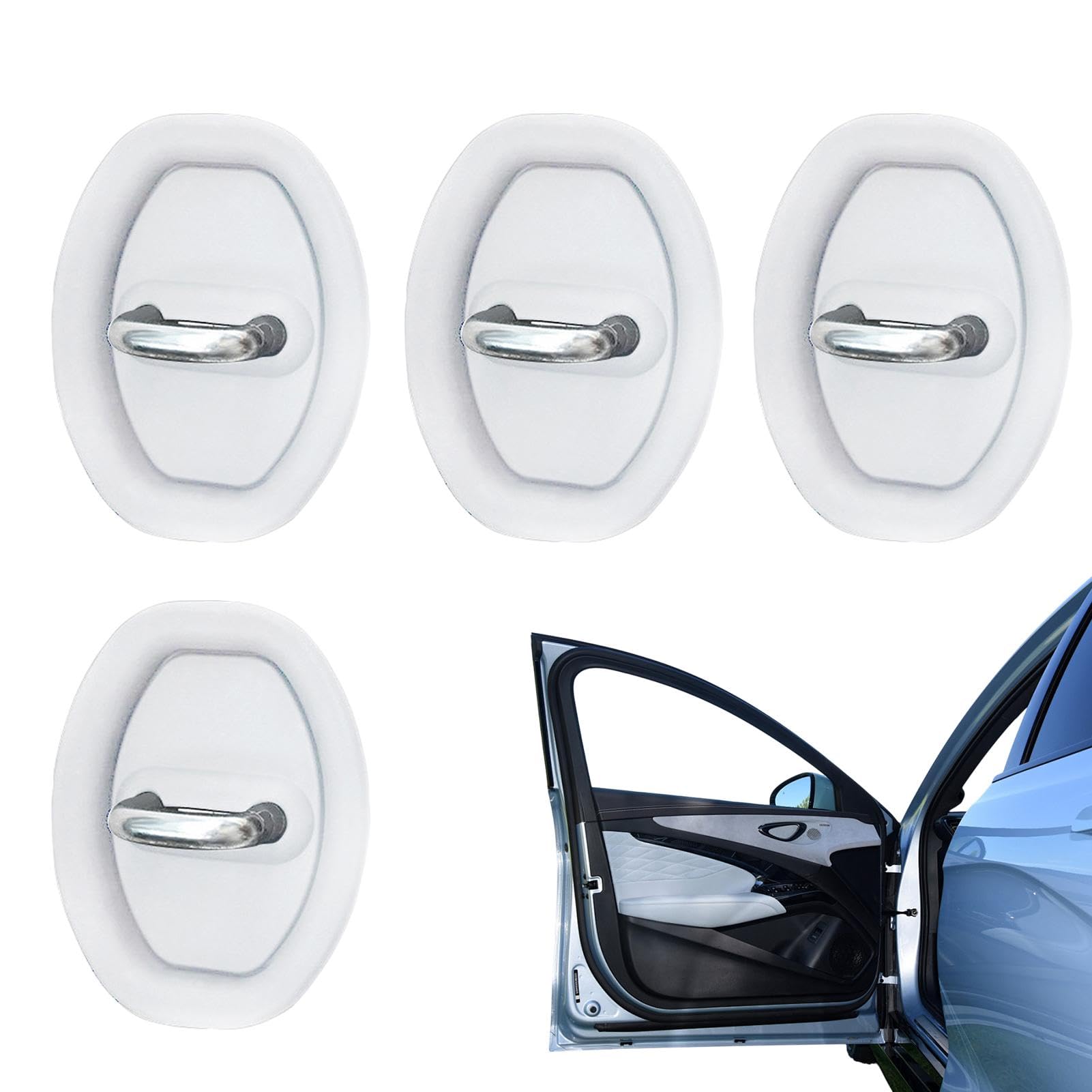 4 Silikon-Türriegel-Schutzhüllen für Autotürschlösser | Auto-Silikon-Türverriegelungs-Schutzabdeckung, geräuschlose Stoßdämpfung, Fahrzeugtüren, Schlösser, Schutzstopper-Set, Autozubehör von Virtcooy
