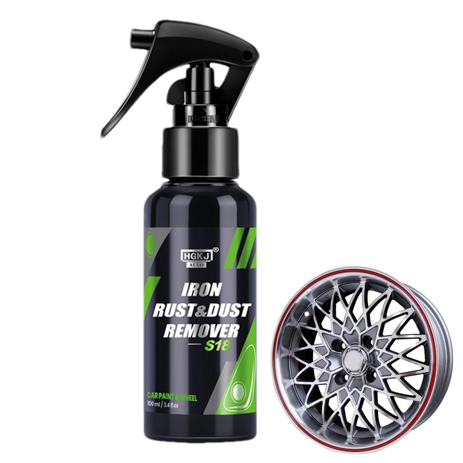 Visiblurry Auto-Rost-Entferner-Spray, Eisen-Entferner, Auto-Detaillierung | Kfz-Rostlöserspray | Multifunktionales Auto-Staub-Reinigungsspray, Radnaben-Rostentferner von Visiblurry