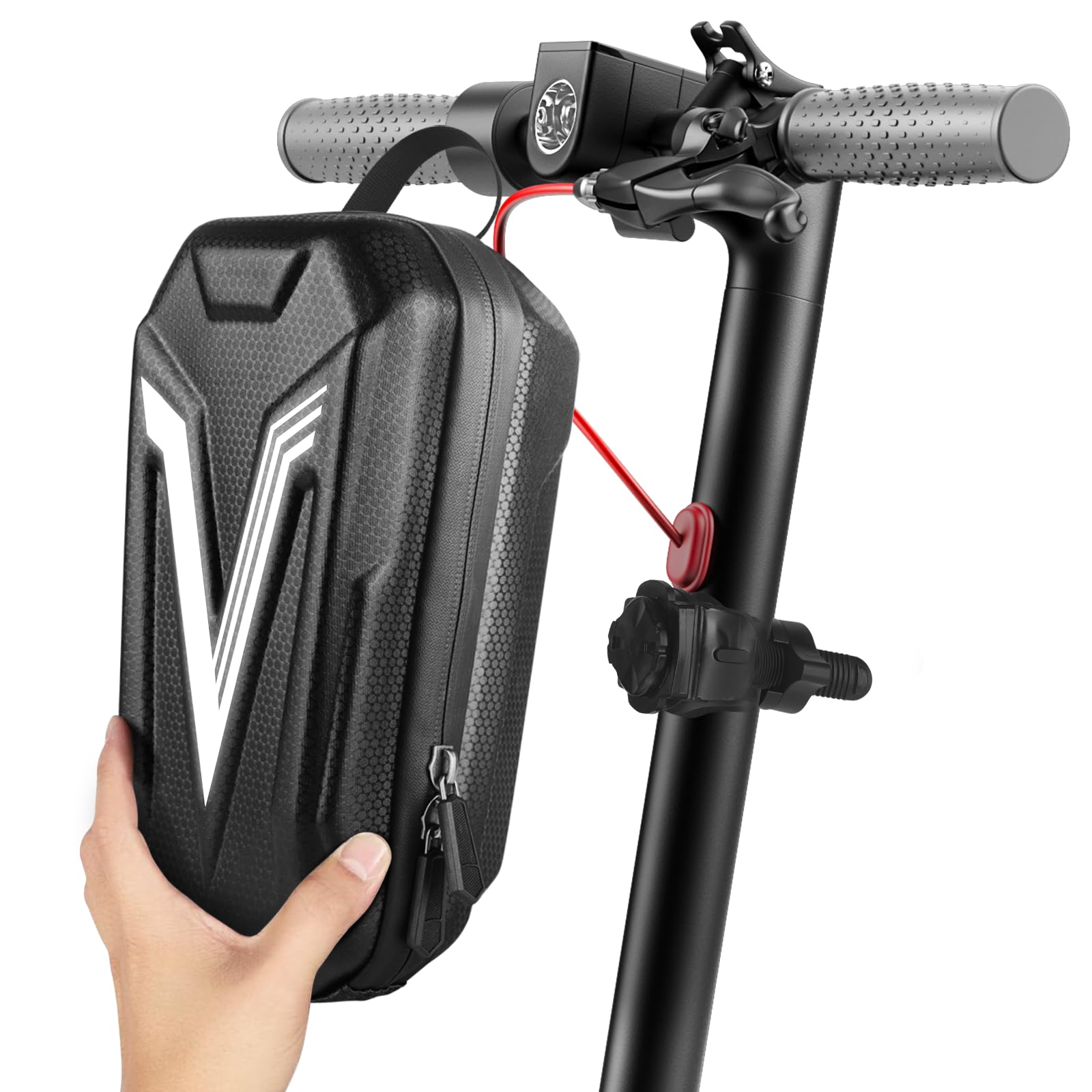 Vitalismo Lenkertasche Elektrorollertasche Scooterzubehör für Erwachsene Kick Scooter Fronttasche Wasserdicht Eva E Scooter Aufbewahrungstasche (2L Große) von Vitalismo