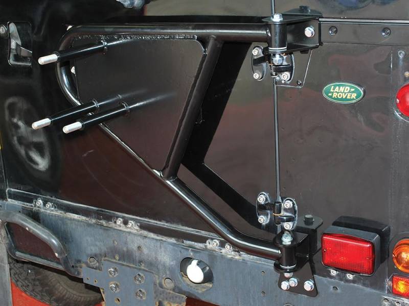 Swing Away Ersatzradträger für die Hintertür, für Land Rover Serie und Defender Britpart von Vitesse