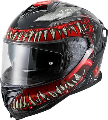 Vito Presto Monster, Integralhelm - Schwarz/Grau/Rot - L von Vito