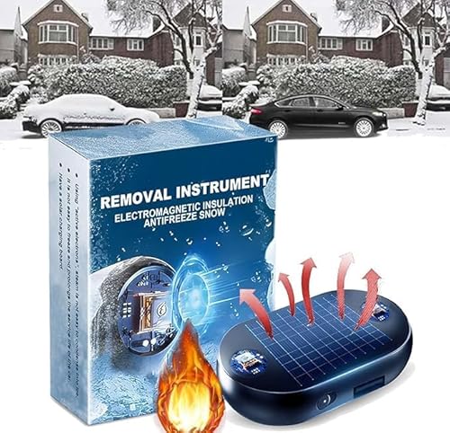 Vitrywei Solar Electromagnetic Molecular Interference Freeze and Snow Remover,Antifreeze Snow Removal Instrument,Anti-Freeze Electromagnetic Car Snow Removal Device,Car Defroster (1 pcs) von Vitrywei