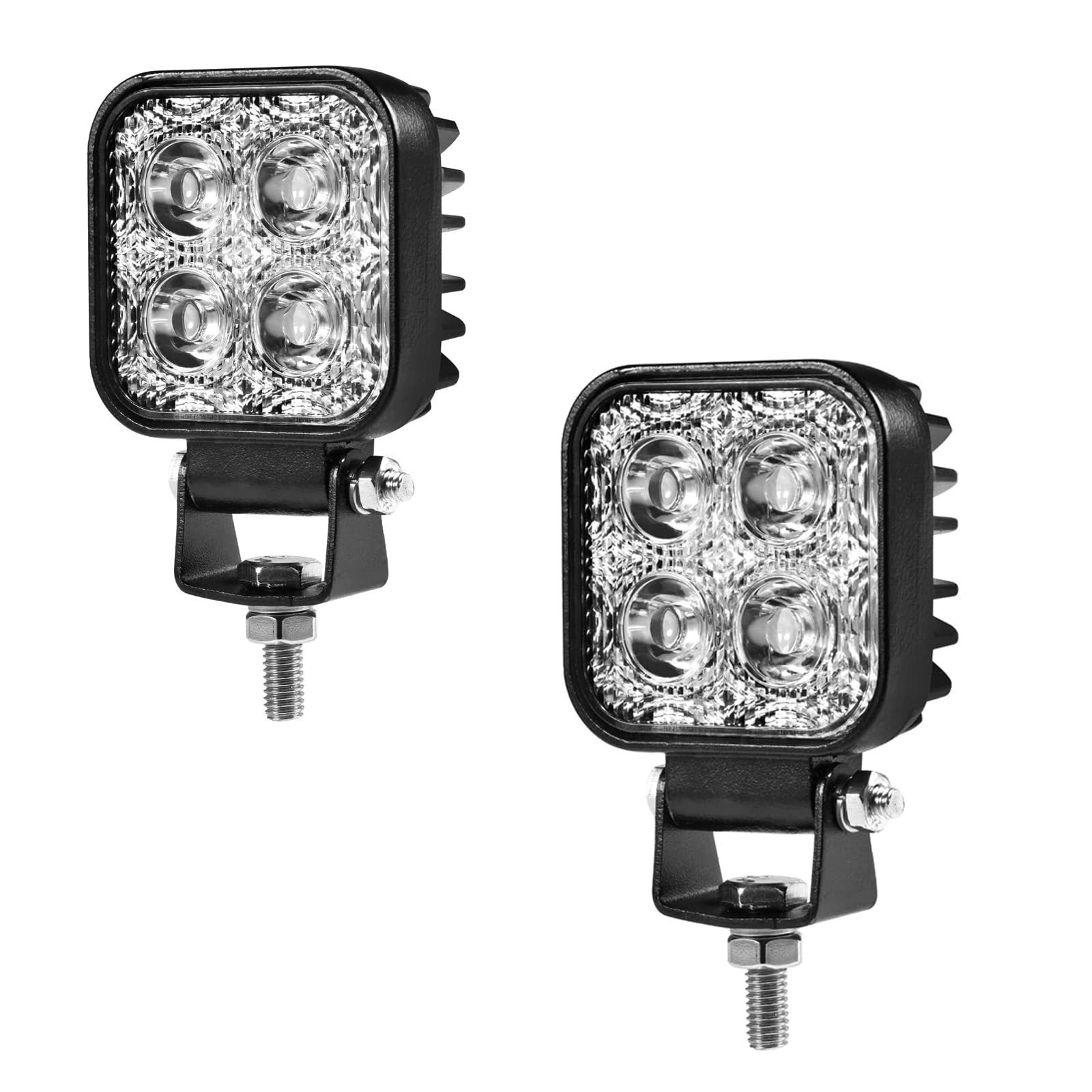 Viugreum 2 pack Led Arbeitsscheinwerfer 12V - 24V, 12W Led Zusatzscheinwerfer, Kaltweiß, IP67 Wasserdicht Offroad Scheinwerfer für SUV, UTV, ATV, LKW von Viugreum