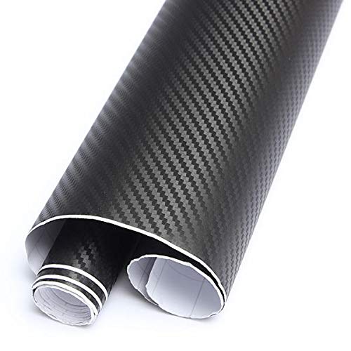 Viviance 30X127Cm 3D Carbon Fiber Vinyl Film Wrap Car Sticker DIY Waterproof Decal - Das Schwarz von Viviance