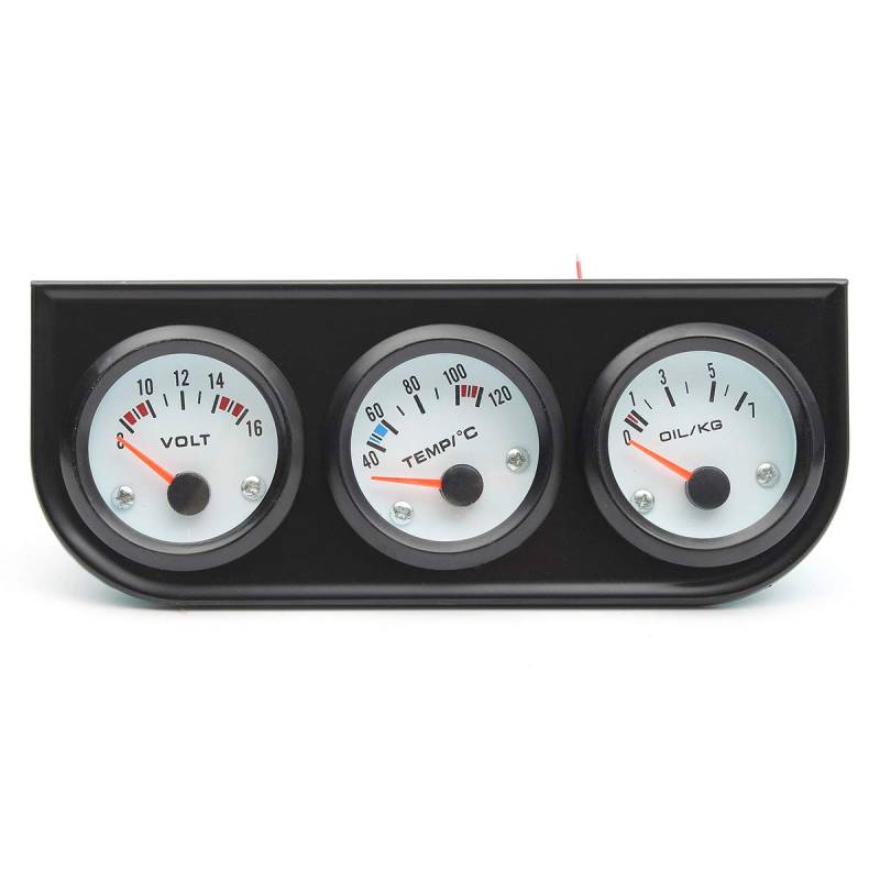 Viviance 52Mm Black Bezel Voltmeter Wasserthermometer Ölschutzmessgerät von Viviance