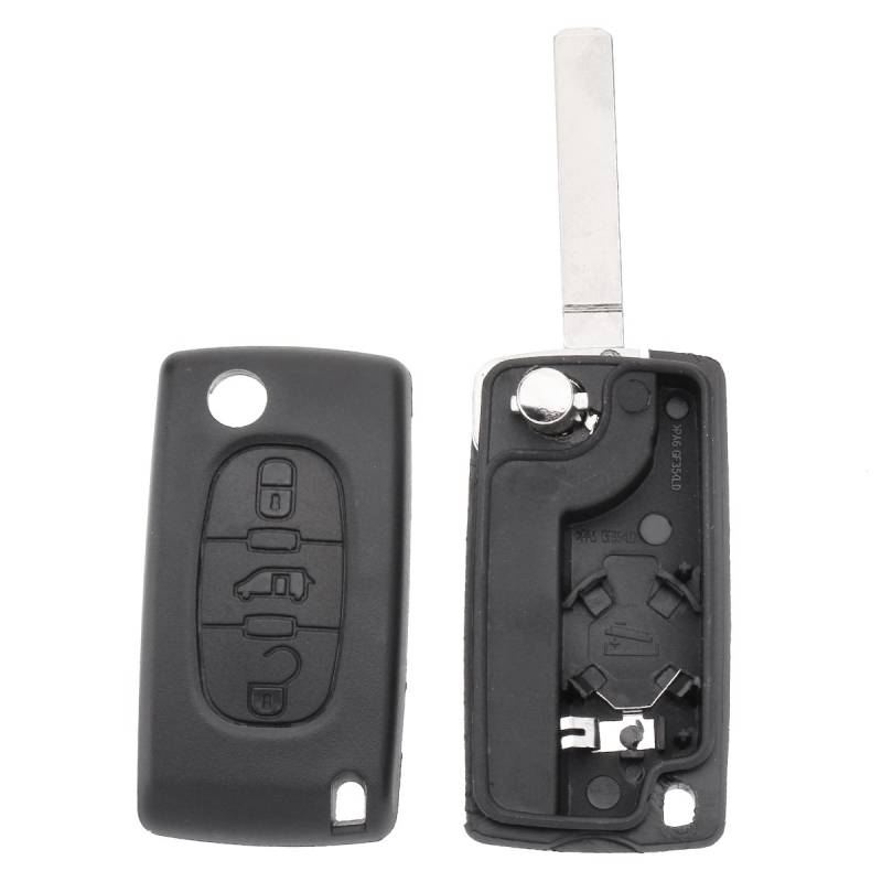 Viviance Auto 3 Knöpfe Key Fob Entfernen Gehäuse Schale Mit Klinge kompatibel mit Peuge-ot 107 207 307 407 607 208 308 408 kompatibel mit Citr-oen C2 C3 C4 C5 C6 C8 Berlingo Picasso von Viviance