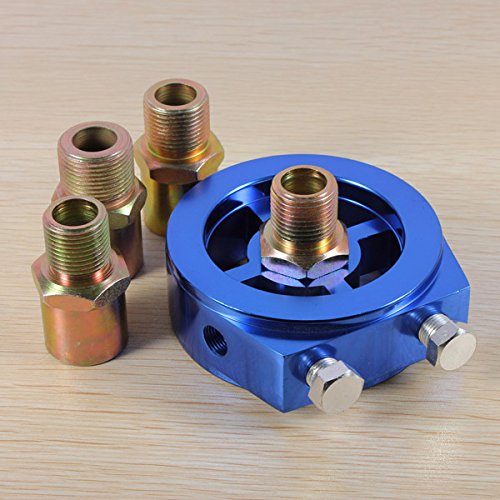 Viviance Öldruckfilter Sandwich Plate Druck Temperatur Sender Sensor - Blau von Viviance