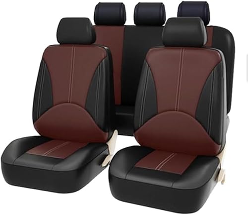 Vixaro Auto Sitzbezüge Sets,Universal Atmungsaktiv Anti Rutsch Vorne Hinten Autositz Schonbezüge Set,Leicht Reinigen,Kompatibel mit 99% Aller Automodelle Blackbrown von Vixaro