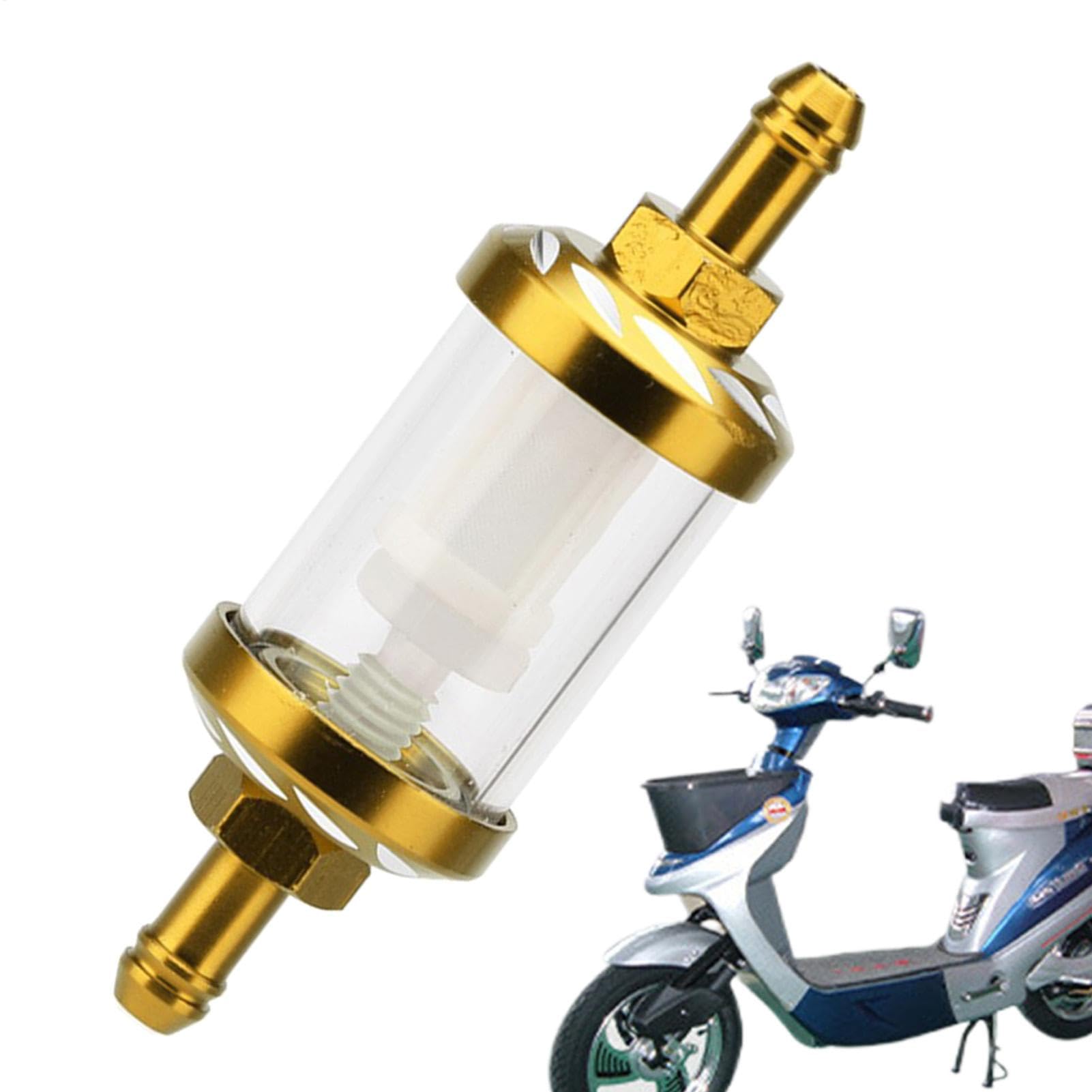 Vllold Motorrad Ölfilter - Transparent Sichtbarer Benzinfilter | Benzin Ölfilter für Motorrad ATV und Kleinmotoren, Ölbecher Ersatzzubehör von Vllold