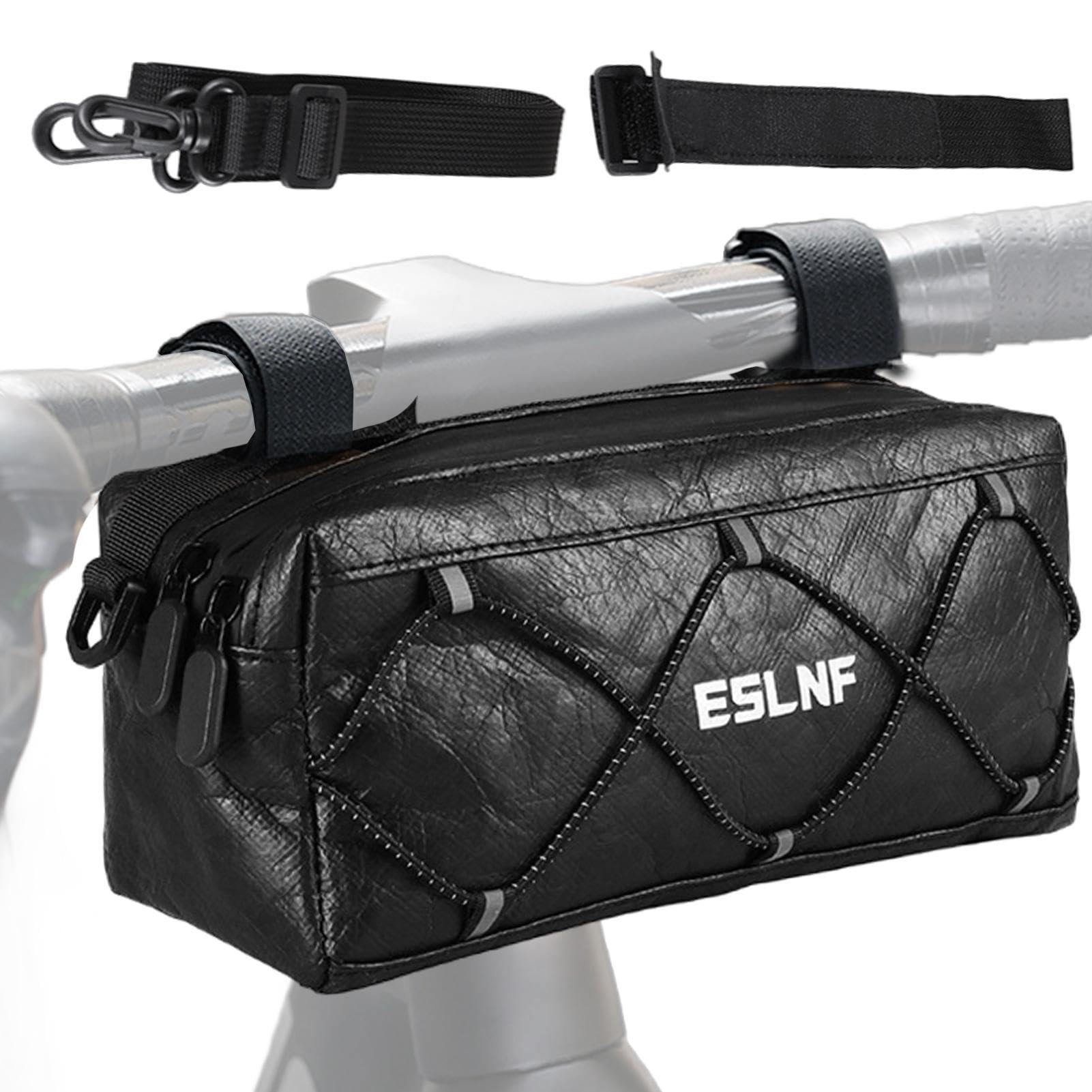 Kleine Fahrradtasche, multifunktionale Fahrradtasche, doppellagig, tragbar, Wärmedämmung, verstellbare Riemen, Fahrradtasche von Voihamy