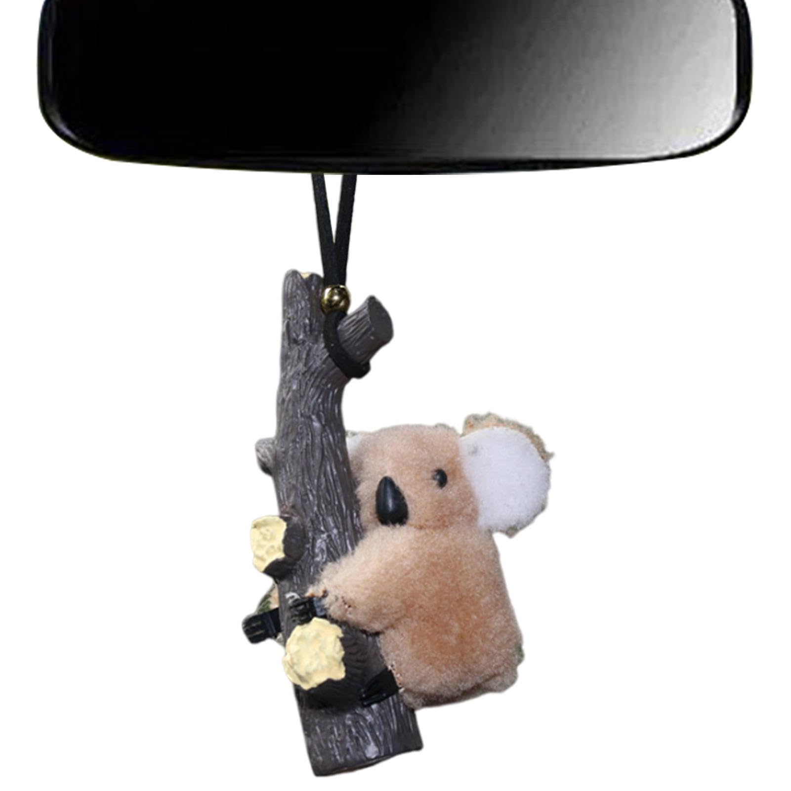 Voihamy Plüsch-Koala-Ornament für Auto,Auto-Plüsch-Koala-Anhänger | Rückspiegel-Plüsch-Koala aus Glas, niedliche Verzierung für | Rucksack-Tieranhänger, charmante Haushaltsdekoration für Minivan, von Voihamy