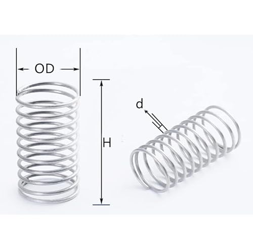 10–20 Stück Draht 0,8 mm Edelstahl Druckfeder Außendurchmesser 10/12/13/14/15 mm Länge 15–50 mm(25mm,15mm 10pcs) von Voirrow