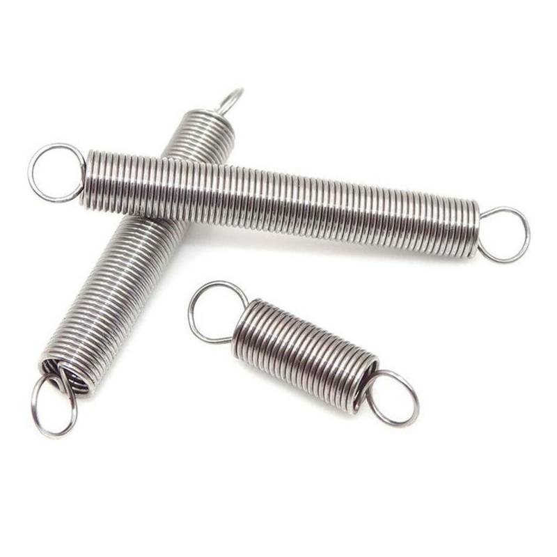 10 Stück 304 Edelstahl Doppelhaken Kleine Zugfeder ， Hardware-Zubehör ， Länge 15–50 mm Drahtdurchmesser 0,5 mm Außendurchmesser 4 mm(0.5 x 4 x 15mm) von Voirrow