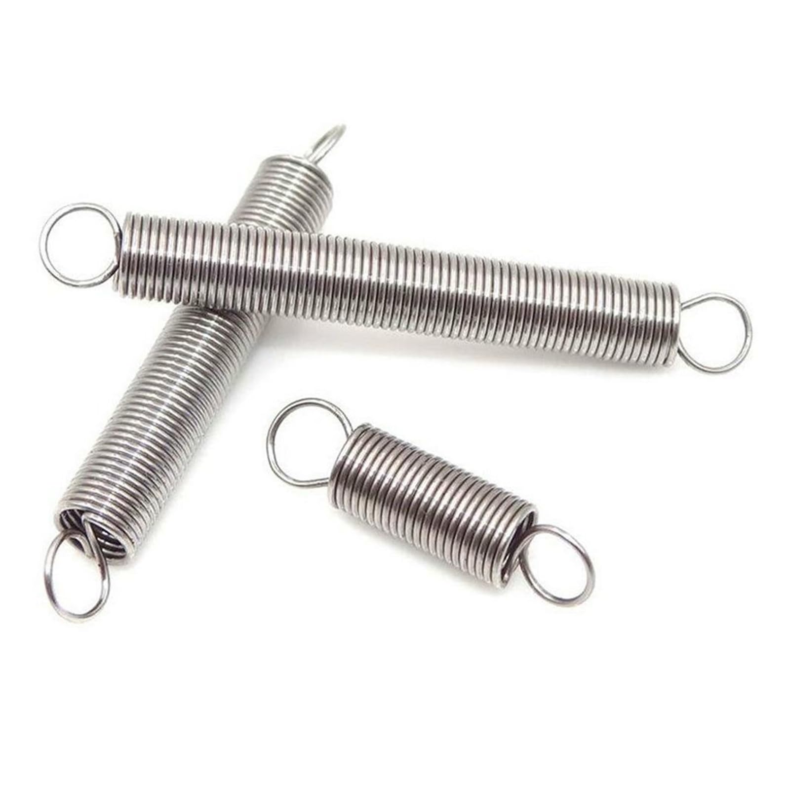 10 Stück 304 Edelstahl Doppelhaken Kleine Zugfeder ， Hardware-Zubehör ， Länge 15–50 mm Drahtdurchmesser 0,5 mm Außendurchmesser 4 mm(0.5 x 4 x 25mm) von Voirrow