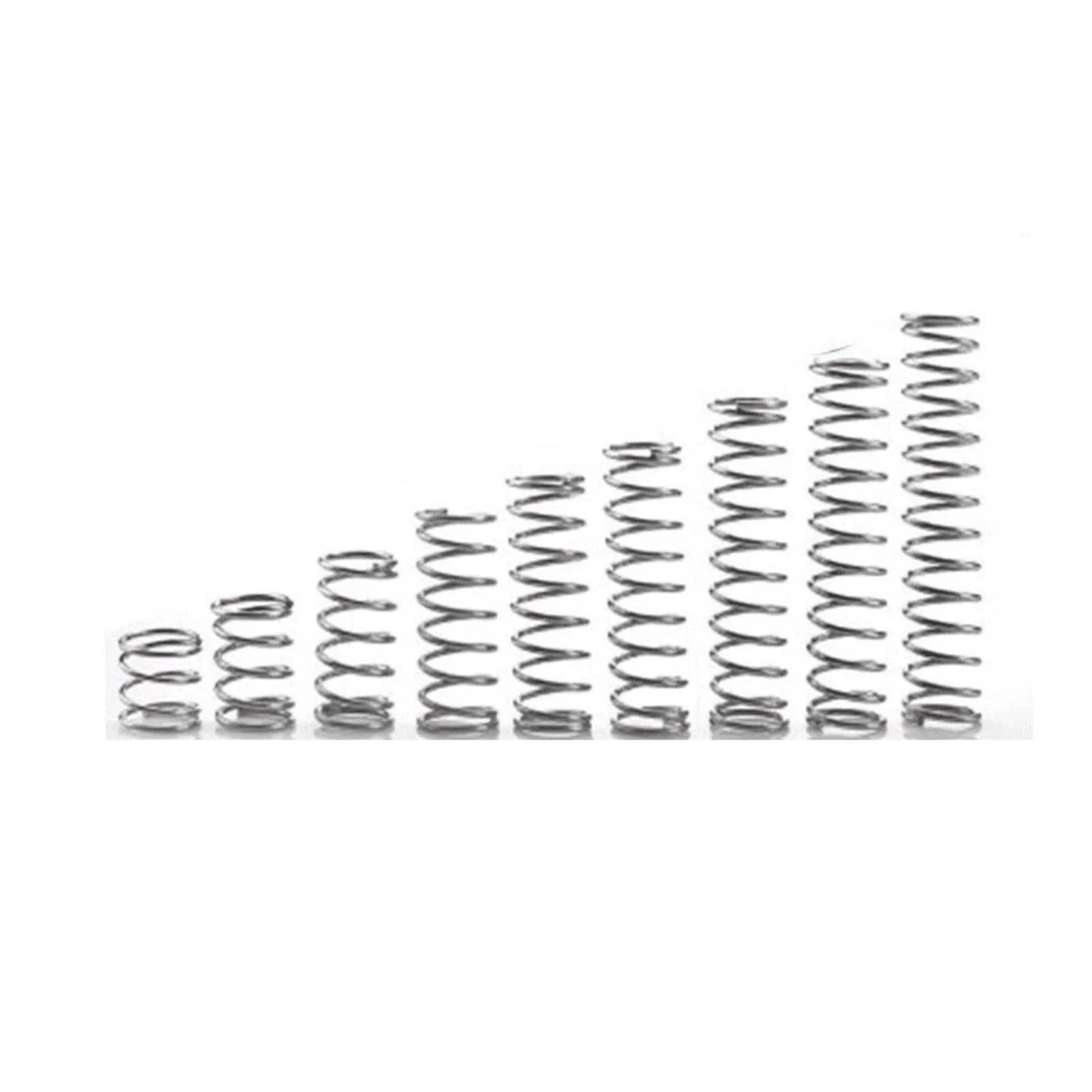 20 Stück Micro Small Compression Spring, Drahtdurchmesser 0,4 mm, Außendurchmesser 5 mm Edelstahl, Länge 5 mm-50 mm(15mm) von Voirrow