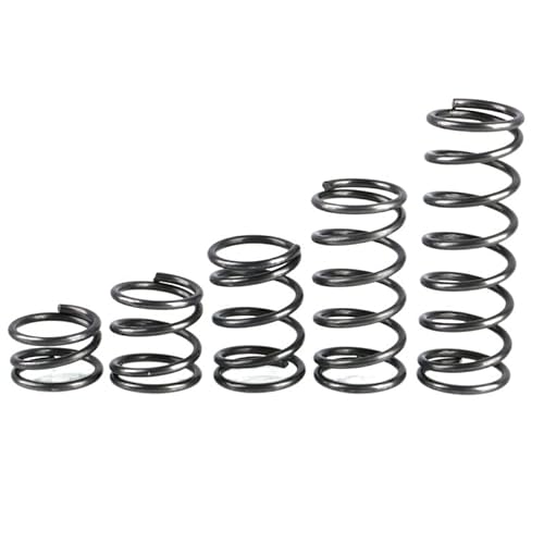 5 Stück Stoßdämpfende Druckrückkehr-Kompressionszylindrische Spiralspulen-Backspring-Druckfeder 65Mn-Stahl WD 4,0 mm(70mm (5PCS),60mm-4.0mm) von Voirrow