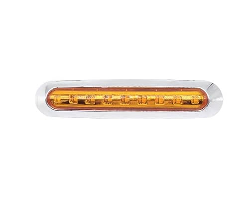 Voirrow 1pc 12V / 24V LKW Wasserdichte Seitenmarkierungsleuchte Seitenlicht Blinkerleuchte Van Caravan LKW Anhänger Umrissleuchte(Large Size Amber) von Voirrow