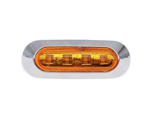 Voirrow 1pc 12V / 24V LKW Wasserdichte Seitenmarkierungsleuchte Seitenlicht Blinkerleuchte Van Caravan LKW Anhänger Umrissleuchte(Small Size Amber) von Voirrow