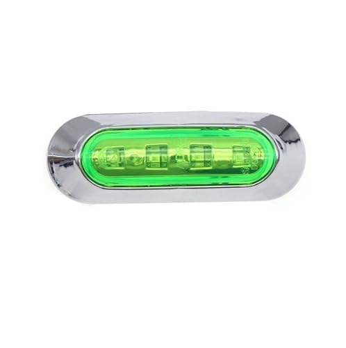 Voirrow 1pc 12V / 24V LKW Wasserdichte Seitenmarkierungsleuchte Seitenlicht Blinkerleuchte Van Caravan LKW Anhänger Umrissleuchte(Small Size Green) von Voirrow