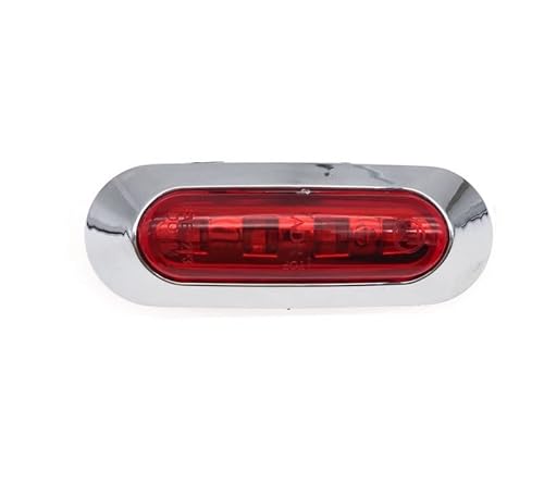 Voirrow 1pc 12V / 24V LKW Wasserdichte Seitenmarkierungsleuchte Seitenlicht Blinkerleuchte Van Caravan LKW Anhänger Umrissleuchte(Small Size Red) von Voirrow