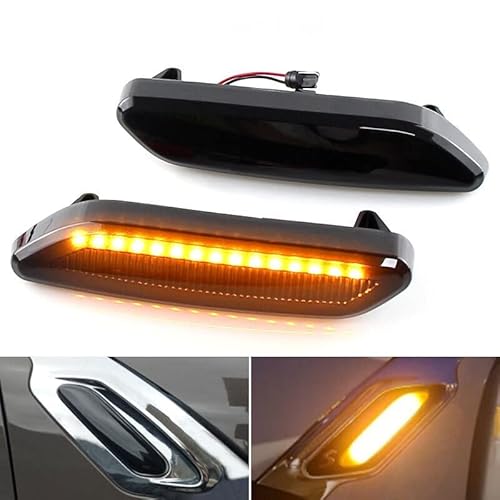 Voirrow 2 stücke Seitenblinker for R60 R61 for COUNTRYMAN for PACEMAN Dynamische/Keine Dynamische Scroll Blinkende Seitenmarkierungsanzeige Lampe Blinker Fender Lichter(2pcs No Dynamic) von Voirrow