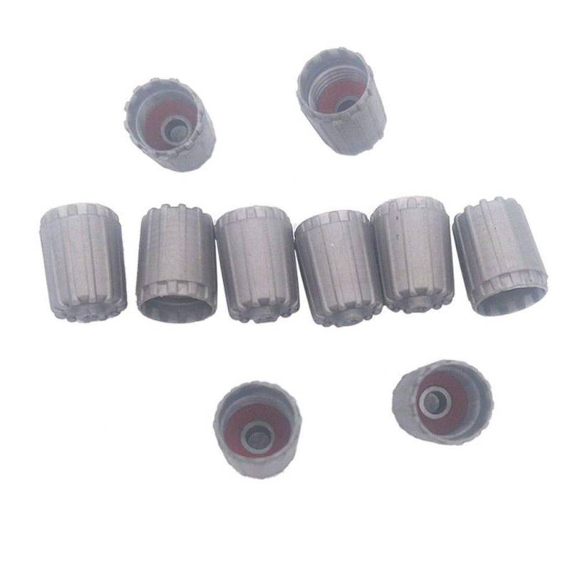 Vokmon 10pcs Auto-Auto-Reifen-Rad-graue lange Kunststoff-Air Ventilkappen Ersatz für TPMS25306 Stem von Vokmon