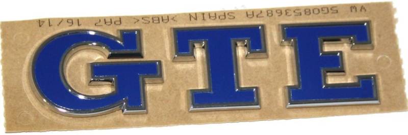 5G0853687AAFL Schriftzug GTE Emblem Original Chromglanz Ultramarinblau von Volkswagen