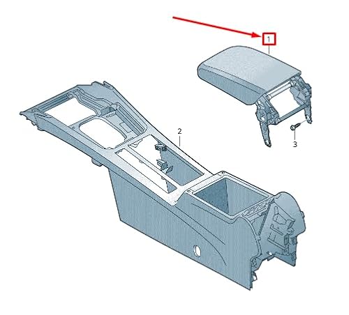 Passend für VOLKSWAGEN ARTEON 3H7 Mittelkonsole Armlehne 3G0864207AMSL von Volkswagen