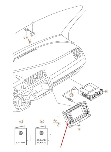 Passend für VOLKSWAGEN GOLF MK7 Medien-Touchscreen-Anzeigeeinheit 5G0919605 von Volkswagen