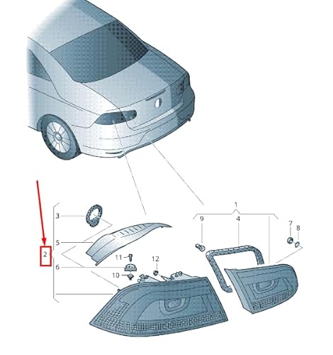 Passend für VW EOS 1F Rücklicht hinten links 1Q0945095AA von Volkswagen