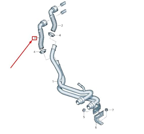 Passend für VW PASSAT B8 3G Motorkühlmittel-Rücklaufschlauch 3Q0815369A von Volkswagen