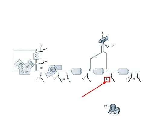 Passend für VW PASSAT B8 3G Nox-Sensor vorn Linkslenker 03N907807Q von Volkswagen