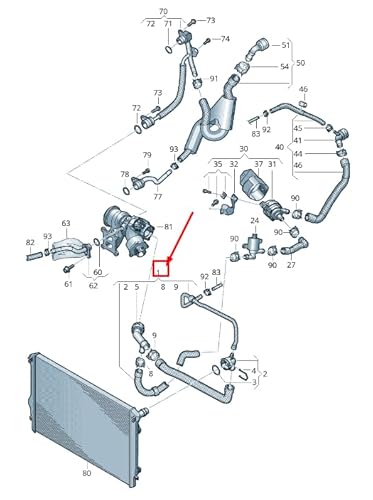 Passend für VW SHARAN 7N Kühlmittelschlauch mit Schnellverschluss 7N0122101AB von Volkswagen