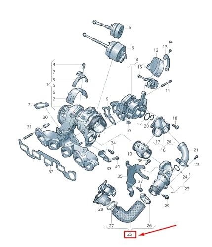 Passend für VW TIGUAN AD Ladeluftrohr 03N145762D von Volkswagen