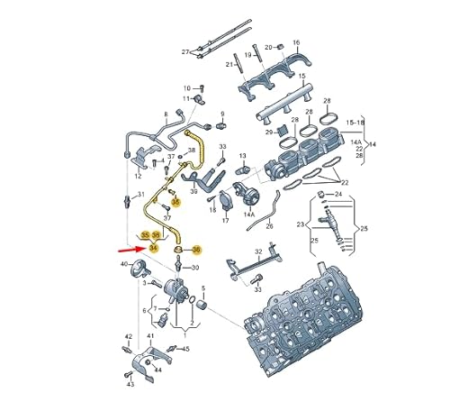 Passend für VW TOUAREG 7P MK2 Kraftstoffleitung 7P0130295K von Volkswagen