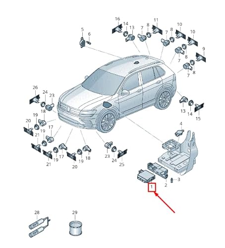 Passend für VW TOURAN 5T Einparkhilfe-Steuergerät 5QA919294G von Volkswagen