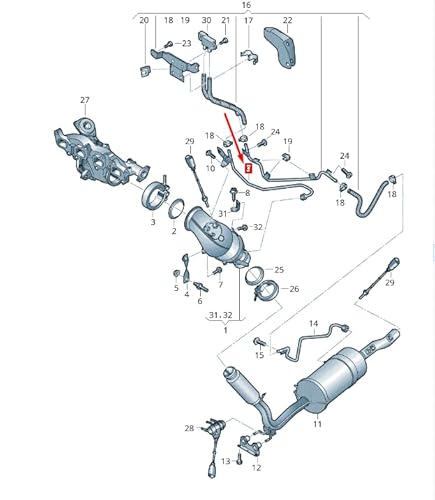 Passend für VW TRANSPORTER VI T6 Katalysator Verbindungsrohr 7E0131582A von Volkswagen