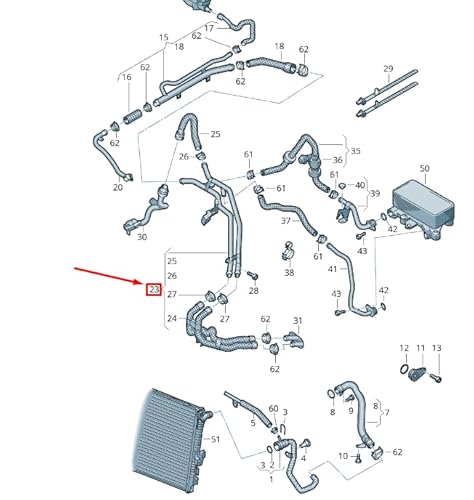 Passend für VW Touareg 7P MK2 Kühlmittelschlauch Linkslenkung 7P6121070BM von Volkswagen