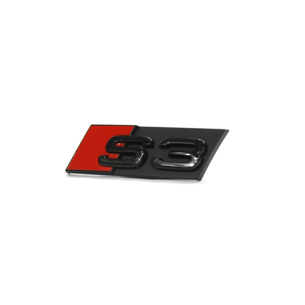 Audi 8P0853736AT94 Schriftzug S3 Kühlergrill Emblem Clip Exclusive Black Edition Logo, schwarz von Volkswagen